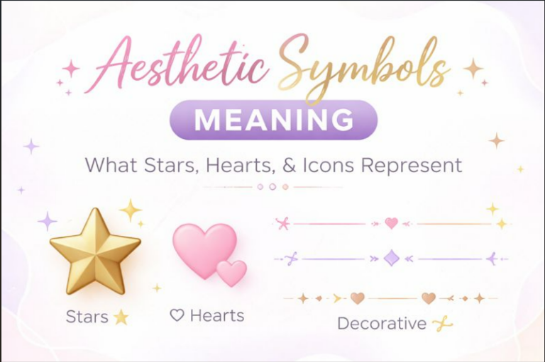 Aesthetic symbols meaning with stars, hearts and minimal Unicode icons for Instagram bio