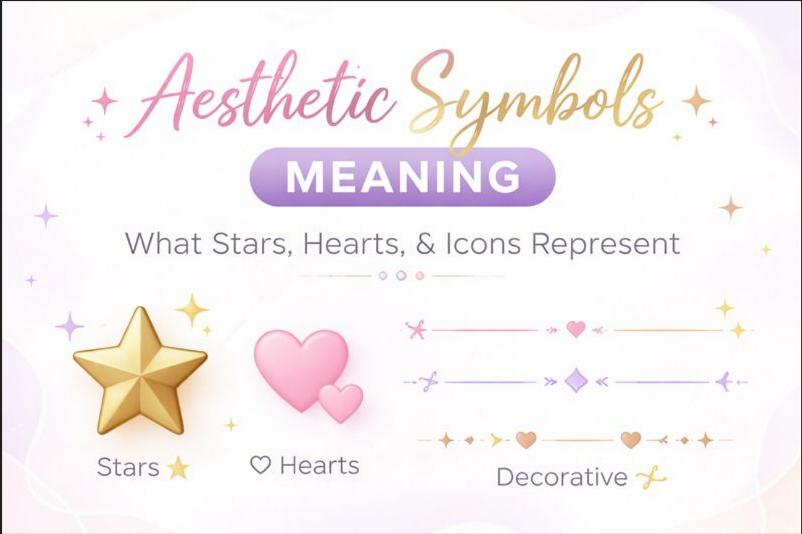 Aesthetic symbols meaning with stars, hearts and minimal Unicode icons for Instagram bio